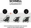 hauck 3in1 Fahrradanhänger Bike n' Walk Duo Dark-green Produktbild-Vorschau 4