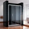 SONNI140x185cm Porte de douche coulissante verre clair Voir les images du produit 1