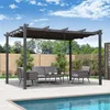 PURPLE LEAF Aluminium Pergola 3.3 x 4 m Wasserdicht Stabil Produktbild-Vorschau 2
