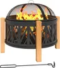 Outsunny 2-in-1 Feuerschale Ø75 x 58 cm Feuerstelle mit Produktbild-Vorschau 1