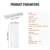 Product parameters and dimensions for a roll of white material. Anteprima dell’immagine prodotto