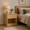 Relaxdays, table de chevet avec tiroir et étagère ouverte, Voir les images du produit 2