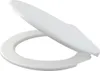 A white toilet seat and lid are shown in an open position against a white background. Produktbild-Vorschau