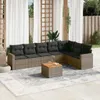 The Living Store 8-tlg. Garten-Sofagarnitur mit Kissen Grau Produktbild-Vorschau 2