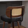 Set di 3 sgabelli da bar girevoli, con schienale in rattan, Anteprima dell’immagine prodotto 6