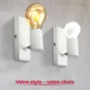 B.K.Licht Applique murale retro orientable blanche Voir les images du produit 5