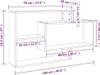 vidaXL Etagère murale chêne fumé 104x20x58,5 cm Bois Voir les images du produit 8