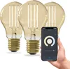 Calex Smart LED Lampe, E27, A60, Gold Filament, warmweißes Produktbild-Vorschau 2