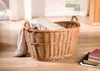 Großer Weidenkorb Griffe oval 60x40x32cm – Wäschekorb Produktbild-Vorschau 2