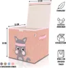 Lifeney Aufbewahrungsbox Kinder mit Deckel I Niedliche Produktbild-Vorschau 2