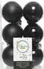 Weihnachtskugeln Kunststoff 6cm 12 Stück - Schwarz Produktbild-Vorschau 1