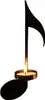 INF 4er Set Musiknoten Wandkerzenhalter - Eisen Produktbild-Vorschau 3