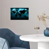 MuchoWow® Poster Weltkarte - Schwarz - Blau 30x20 cm - Produktbild-Vorschau 5