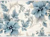 Vlies Fototapete - Turquoise Flowers in Retro Ambience - Produktbild-Vorschau 2