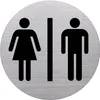 helit Piktogramm the badge WC Dam en & Herren, rund,silber Produktbild-Vorschau 3