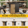 A dining table with storage and extension leaves, shown in various configurations. Podgląd zdjęcia produktu