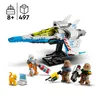 A LEGO set featuring a spaceship, minifigures, and accessories on a white background. Náhled obrázku produktu