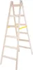 A wooden A-frame ladder against a white background. Anteprima dell’immagine prodotto