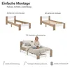 Holzbett 90x200 mit 2 Bettkästen Bett Eiche Braun Weiß Holz Náhled obrázku produktu 18