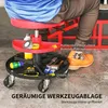 HOMCOM Werkstatthocker mit Rollen Tabletts höhenverstellbar Produktbild-Vorschau 8