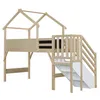 Hochbett mit Lattenrost, Treppe und Stauraum, 90x200 cm, Produktbild-Vorschau 11