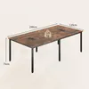 COSTWAY Conferentietafel 240x120 cm, vergadertafel voor Productafbeelding-voorbeeld 3