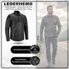 Lederhemd Herren Motorradhemd Lederjacke, Größe:52/L, Produktbild-Vorschau 5