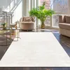 Tapis salon à poils courts uni motif scandinave bohème Voir les images du produit 8