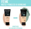 Comparison of two Maybelline Fit Me! foundation bottles, showing a change in packaging and formulation. Náhled obrázku produktu