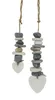 2 suspensions décoratives "Cœur de pierre", gris + blanc, Voir les images du produit 4
