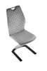 A gray dining chair with a black base against a white background. Produktbild-Vorschau