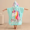 Strandtuch-Poncho für Kinder mit Kapuze - Einhorn, 120 cm Produktbild-Vorschau 6