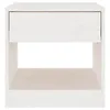 A white wooden nightstand with one drawer and an open shelf. Produktbild-Vorschau
