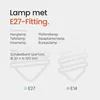 Vito Lighting LED Buislamp T26 E27 Mat - 9W 819lm 2700K - Productafbeelding-voorbeeld 5