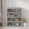 vidaXL Bücherregal/Raumteiler Grau Sonoma 100x30x135 cm Produktbild-Vorschau 7