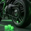 Svietiace ventily na kolesá – zelené krytky ventilov (4 Náhľad obrázku produktu 2