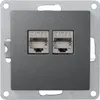 Netzwerk-Dose McPower ''Flair'' CAT6A, UP, anthrazit, Produktbild-Vorschau 1