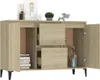 vidaXL Credenza rovere Sonoma 102x35x70 cm Materiale a base Anteprima dell’immagine prodotto 3