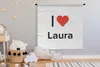 MuchoWow® Wandteppich Wandbehang Ich liebe - Laura - Produktbild-Vorschau 3