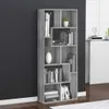 vidaXL Knihovna Grey Sonoma 67x24x161 cm výrobek ze dřeva Náhled obrázku produktu 2