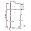 VidaXL 340582, Czarny, Polipropylen, Stal, 465 mm, 1440 mm Podgląd zdjęcia produktu 8