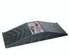 A gray plastic ramp for skateboarding or rollerblading is shown against a white background. Produktbild-Vorschau