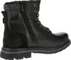A side view of a black leather boot with a zipper and laces. Anteprima dell’immagine prodotto