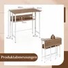 Bureau rabattable COSTWAY avec compartiment de rangement, Voir les images du produit 3