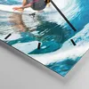 Wanduhr - Quadrat - Glasuhr - Surfen Surfer Ozean Welle - Produktbild-Vorschau 5
