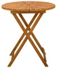 vidaXL Klappbarer Gartentisch Natur Ø70 x 75 cm Massivholz Produktbild-Vorschau 4