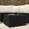 vidaXL Garten-Couchtisch Quadratisch Schwarz 50x50x30 cm Produktbild-Vorschau 2