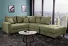 riess-ambiente Modernes Ecksofa KENT 220cm grün Cord inkl. Produktbild-Vorschau 5