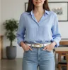 Ledergürtel Damen Echtleder 2,7 cm, Schnalle mattgold, Produktbild-Vorschau 2