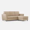 Moderner 3-Sitzer Stoffsofa 212cm mit Fußhocker Yasel 180P Produktbild-Vorschau 4